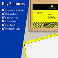 Avery Printable Rectangle Labels, Sure Feed Technology, 4-3/4" x 7-3/4", Neon Yellow Labels, Print-to-The-Edge