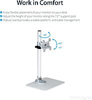 StarTech.com Single Monitor Stand - Adjustable - Supports Monitors 12'' to 34" (30.9lb/14kg) - Premium