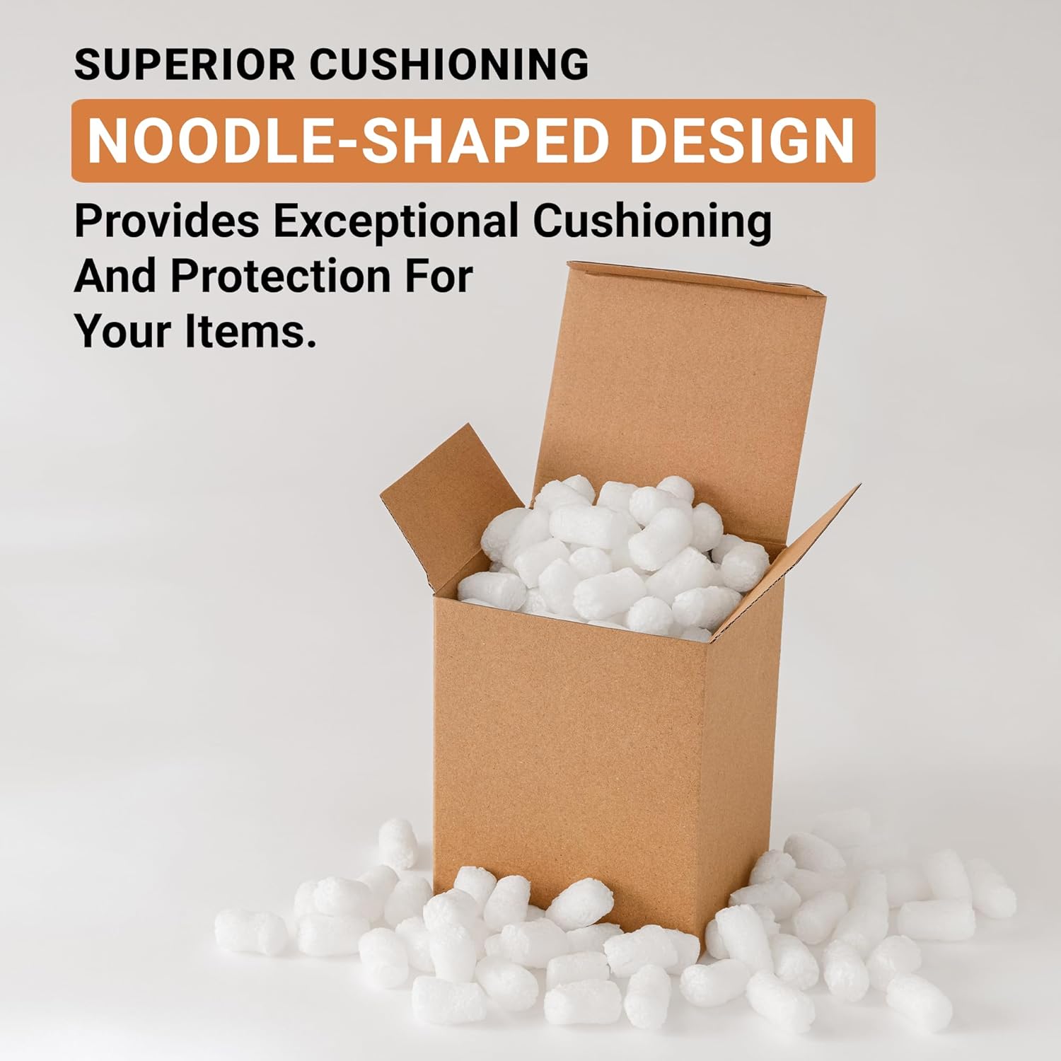 AVIDITI White Styrofoam Packing Peanuts (7 Cubic Feet) | Bulk Loose Fill Packing Peanuts For Shipping, Moving