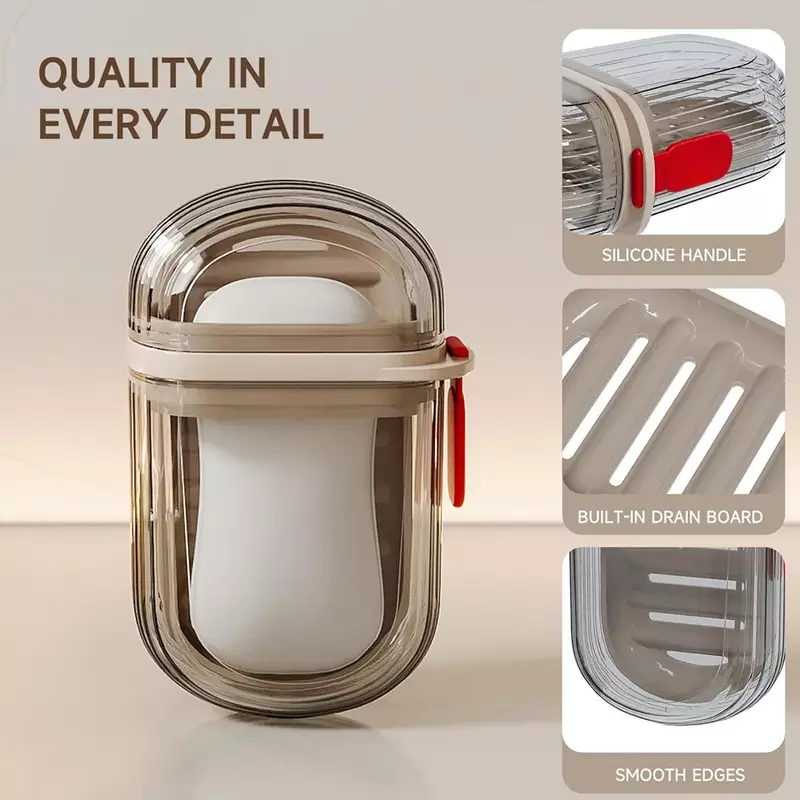 PORTABLE ACRYLIC TRAVEL SOAP CASE