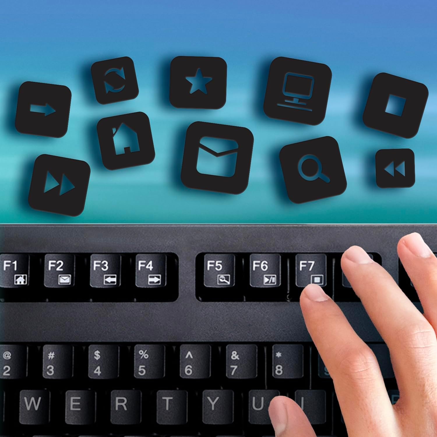 AKB-425UB - Easytouch Rackmount USB Touchpad Keyboard, Black