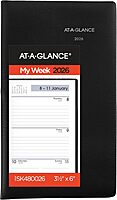 AT-A-GLANCE 2026 Planner, Weekly, 3-1/2" x 6", Pocket Size, Open Scheduling, DayMinder, Black (SK480026)