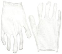 MCR Safety 8610 Inspectors Lightweight Reversible/Unhemmed Cotton Blended Lisle Ladies Gloves with Straight Thumb, White
