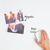 U Brands Magnetic Dry Erase Board, 20"x16", Silver Aluminum Frame, includes Marker and Magnet