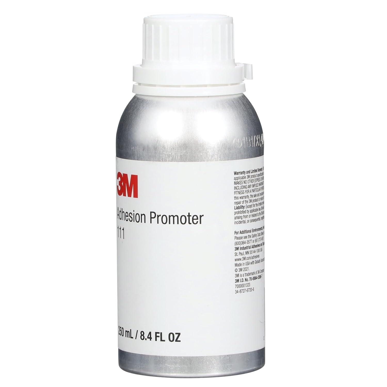 3M Adhesion Promoter 111, Clear, 250 mL Bottle, Fast-Acting, Quick Drying, Isopropyl Alcohol Based Solution