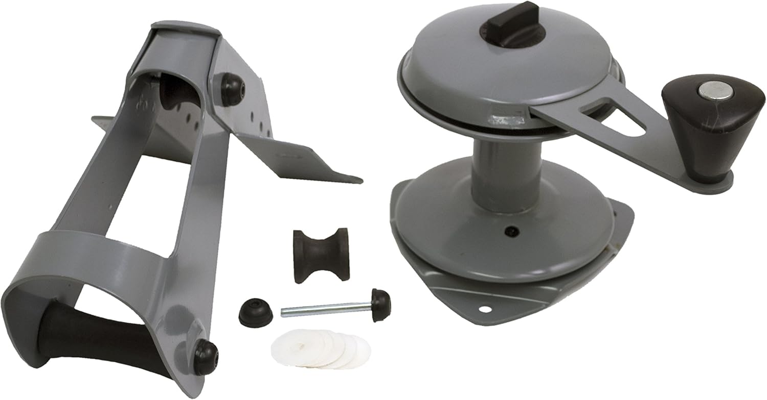 Attwood 13710-4 Anchor Lift System, Lifts and Drops Anchor, Heavy-Gauge Steel, Self-Lubricating Nylon Wheels