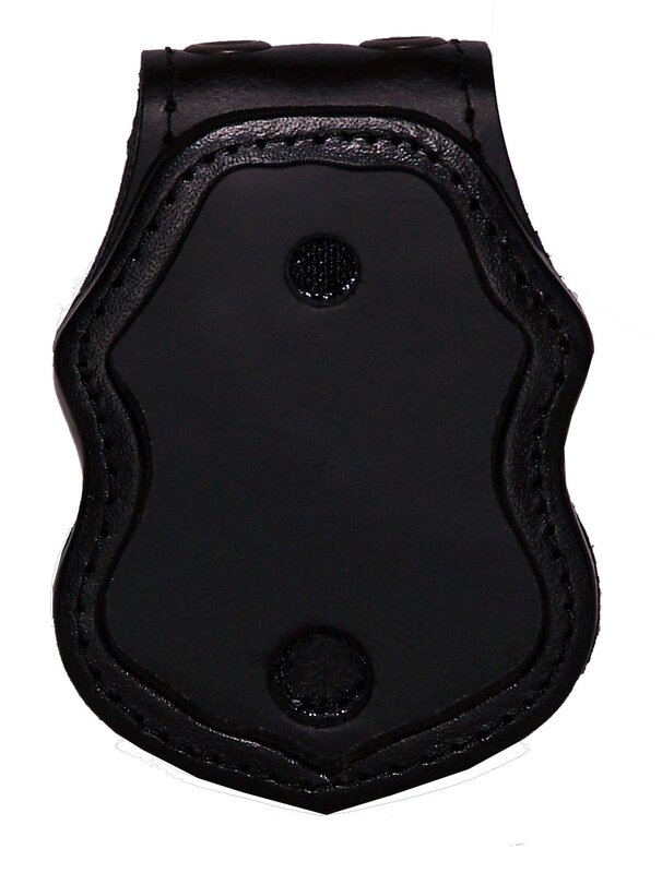 US Border Protection Belt Clip Badge Holder with Pocket and Chain (Black)