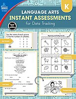 Carson Dellosa Language Arts Instant Assessments for Data Tracking Book, Kindergarten Tests Covering Parts of Speech