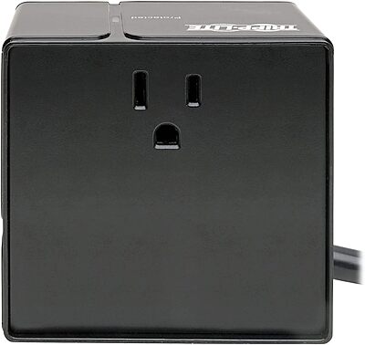 Tripp Lite 3 Outlet Surge Protector with USB, Detachable Wall Outlet Surge Protector, 6 USB Ports, 6 ft. Cord, 540 Joules, Black, TLP366CUBEUSBB