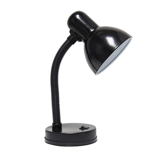 SIMPLE DESIGNS LD1003 Basic Metal Desk Lamp with Flexible Hose Neck