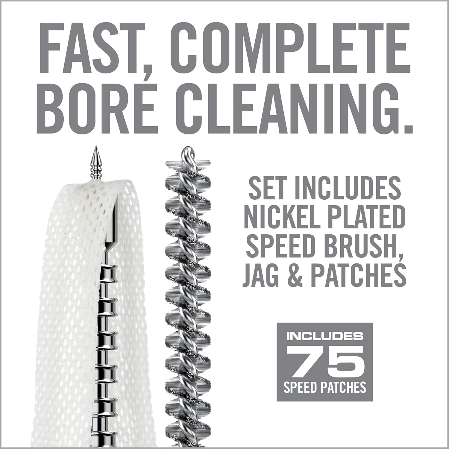 Real Avid Gun Cleaning Jag, Bore Brush & Gun Cleaning Patches Set, All in One Jag Set & Bore Brush Kit with Cleaning Patches