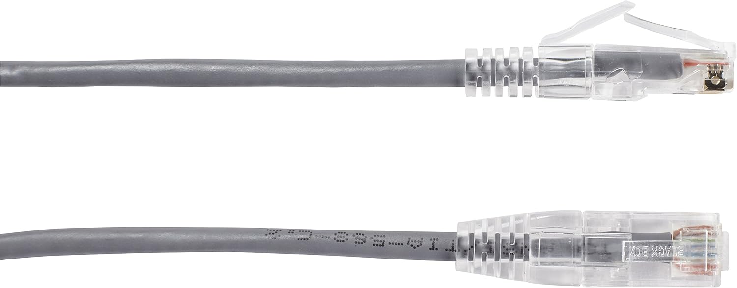 Black Box Network Services Slim-NET CAT6A 28-AWG 500-MHz Stranded Ethernet Patch Cable - Unshielded, PVC, 15-ft
