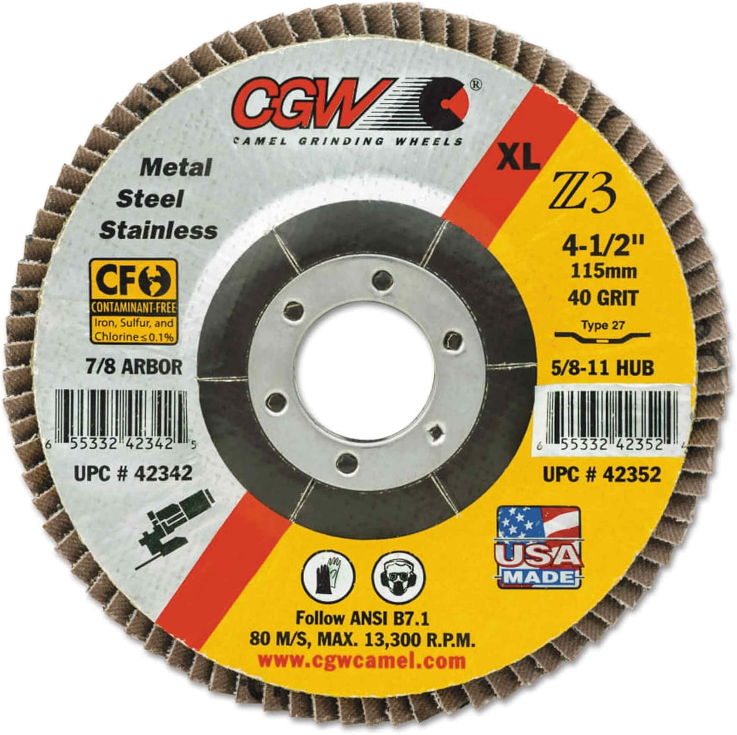 4-1/2X.045X7/8 T27 A46NBF Quickie C.O. WHL