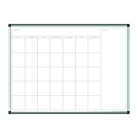 U Brands PINIT Magnetic Dry-Erase Monthly Calendar Board, Silver Aluminum Frame