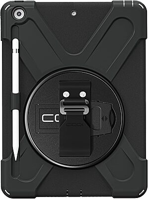 CODi Rugged iPad 10.2" Case for 9th, 8th, 7th Gen – Shockproof Protective Cover with Kickstand, Hand/Shoulder Strap, Screen Bumper Protection, 360° Drop-Test Certified