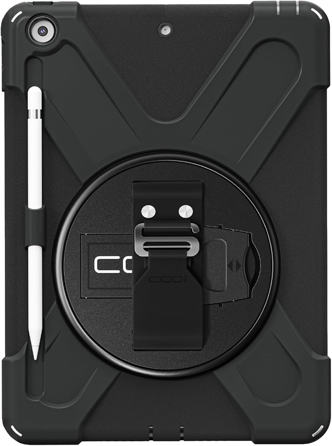 CODi Rugged iPad 10.2" Case for 9th, 8th, 7th Gen – Shockproof Protective Cover with Kickstand, Hand/Shoulder Strap