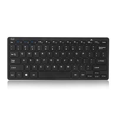SlimTouch WKB-1100BB Bluetooth 3.0 Mini Keyboard with Scissor-Switch, Multimedia and Internet Hotkeys, 78-Key US Layout
