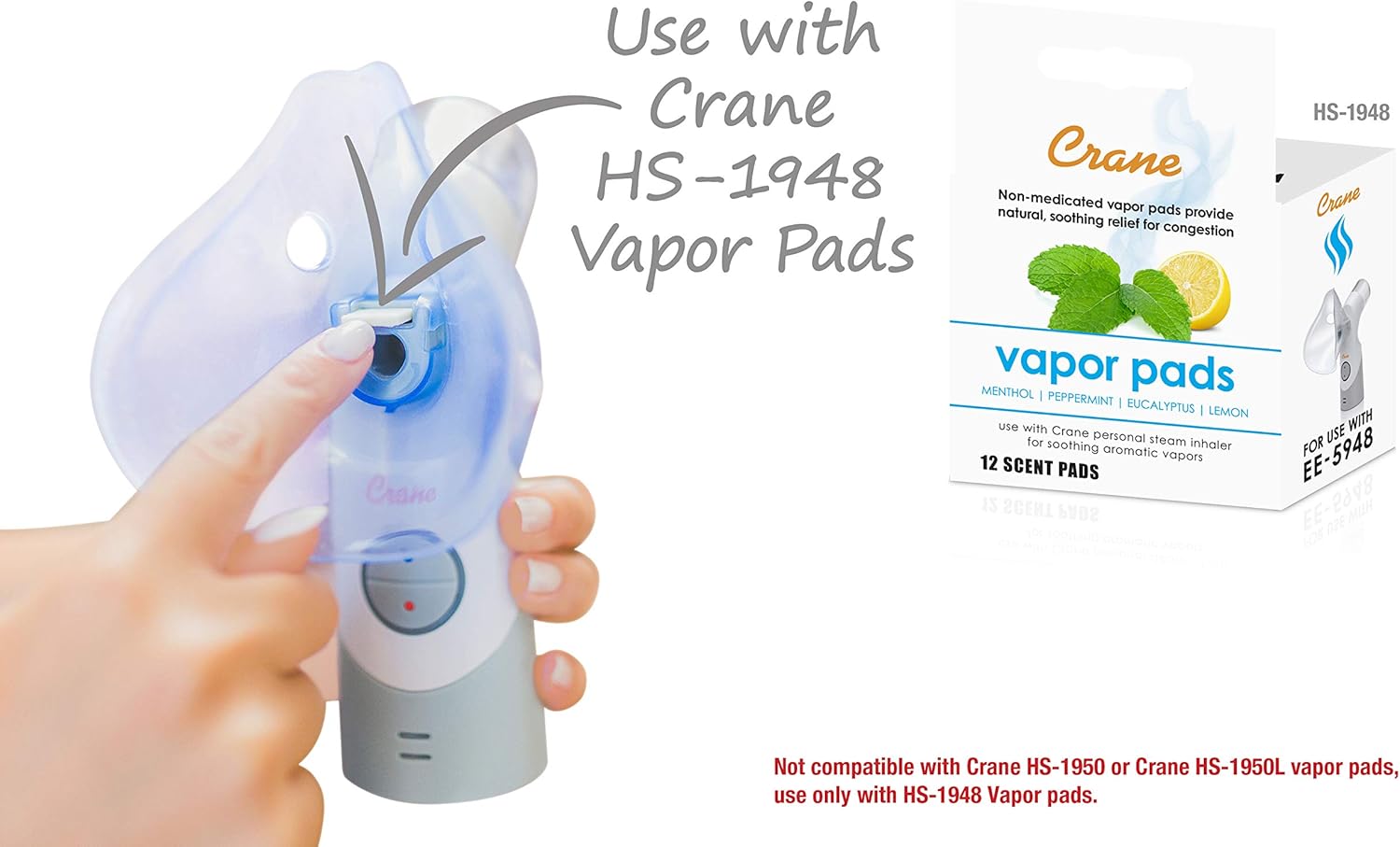 CRANE Personal Steam Inhaler for Sinus, Congestion & Cold Relief