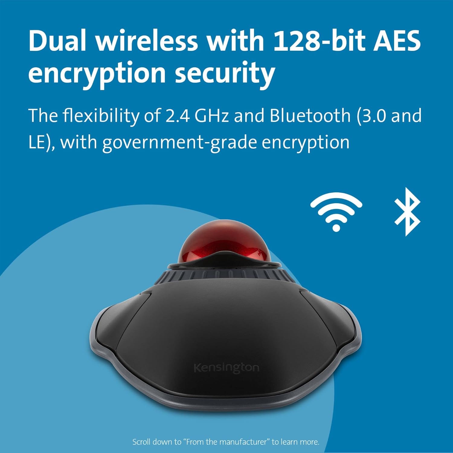 KENSINGTON Orbit Wireless Trackball with Scroll Ring