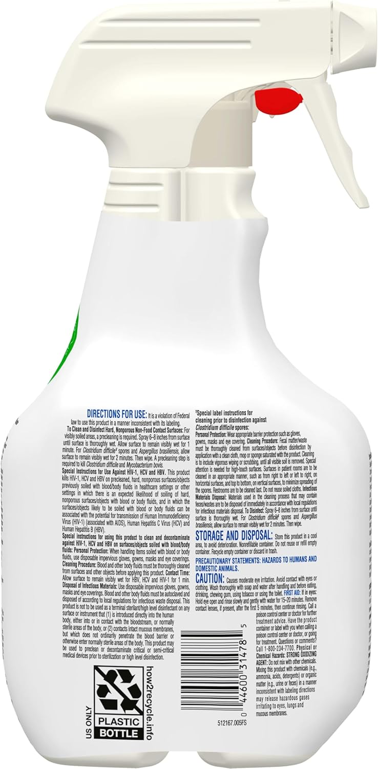 Clorox Healthcare Fuzion Cleaner Disinfectant Spray, 32 Fl Oz