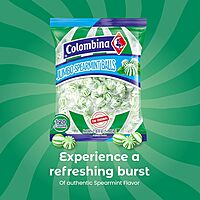 Colombina Jumbo Spearmint Balls, Individually Wrapped Natural Spearmint Flavored Candy, Ideal for Halloween and Christmas, 2.4 lbs (120 Count) Hard Spearmint Balls - 1 Pack - 120 Count