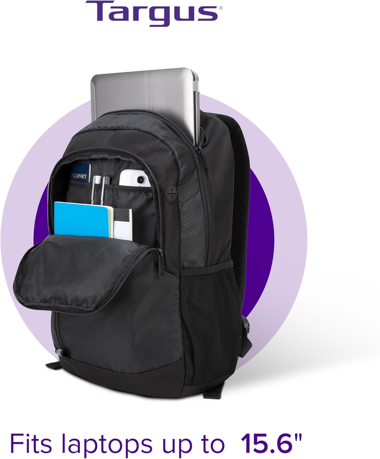 Targus Sport Laptop Backpack, Black - Fits 15.6"