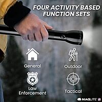 MagLite ML300L 4D LED Flashlight – 1002 Lumens, Long Runtime, Adjustable Beam, Water-Resistant, Aluminum Body – Black