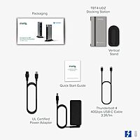 Plugable 16-in-1 Thunderbolt 4 Dock – Dual 4K Monitors for M4 MacBook Air/Pro, 100W Charging, 2X HDMI, 2X DisplayPort