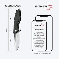 Boker Plus Tactical Folder Knife with Blade 3-3/7", 8-3/8"
