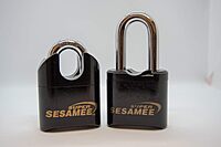 CCL Sesamee 4 Dial Bottom Resettable Combination Brass Padlock
