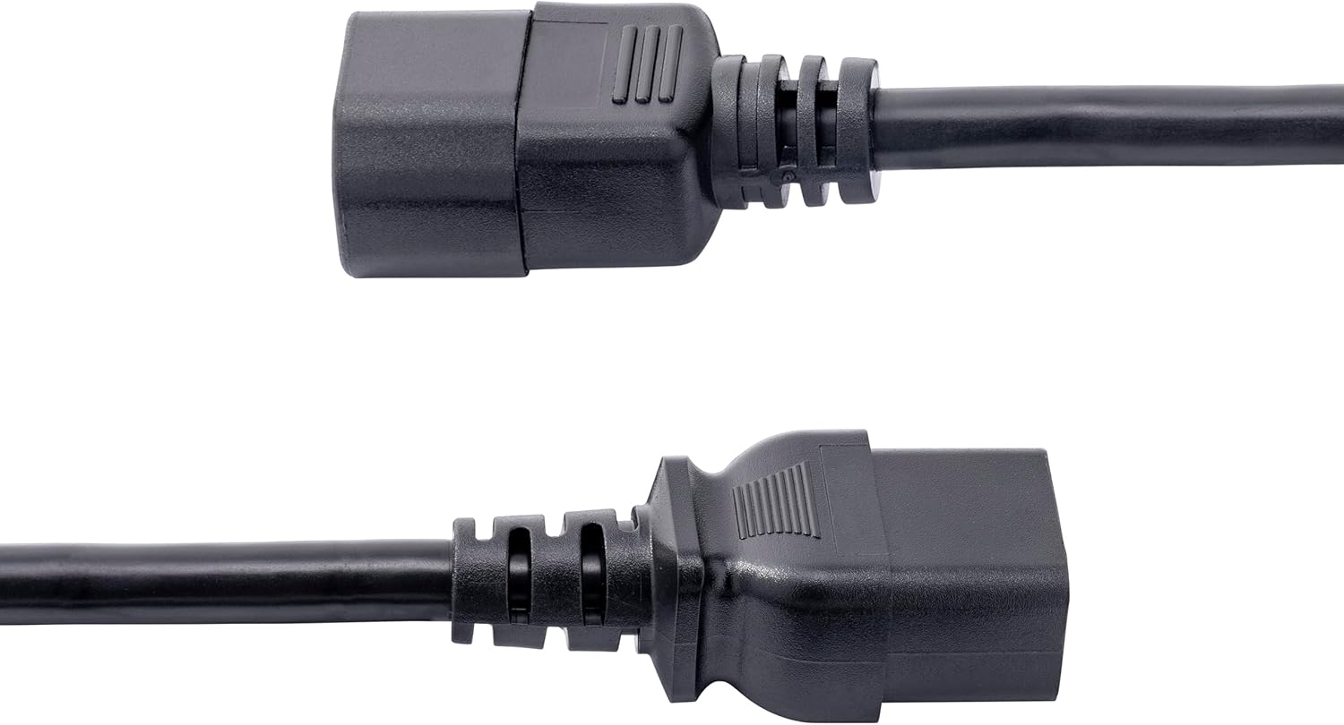 StarTech.com 6ft (1.8m) Heavy Duty Power Cord, C14 to C19, 15A 250V, 14AWG, PDU Power Cable, Server Power Cord, UL Listed