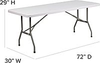 Flash Furniture Elon Rectangular Plastic Folding Event Table