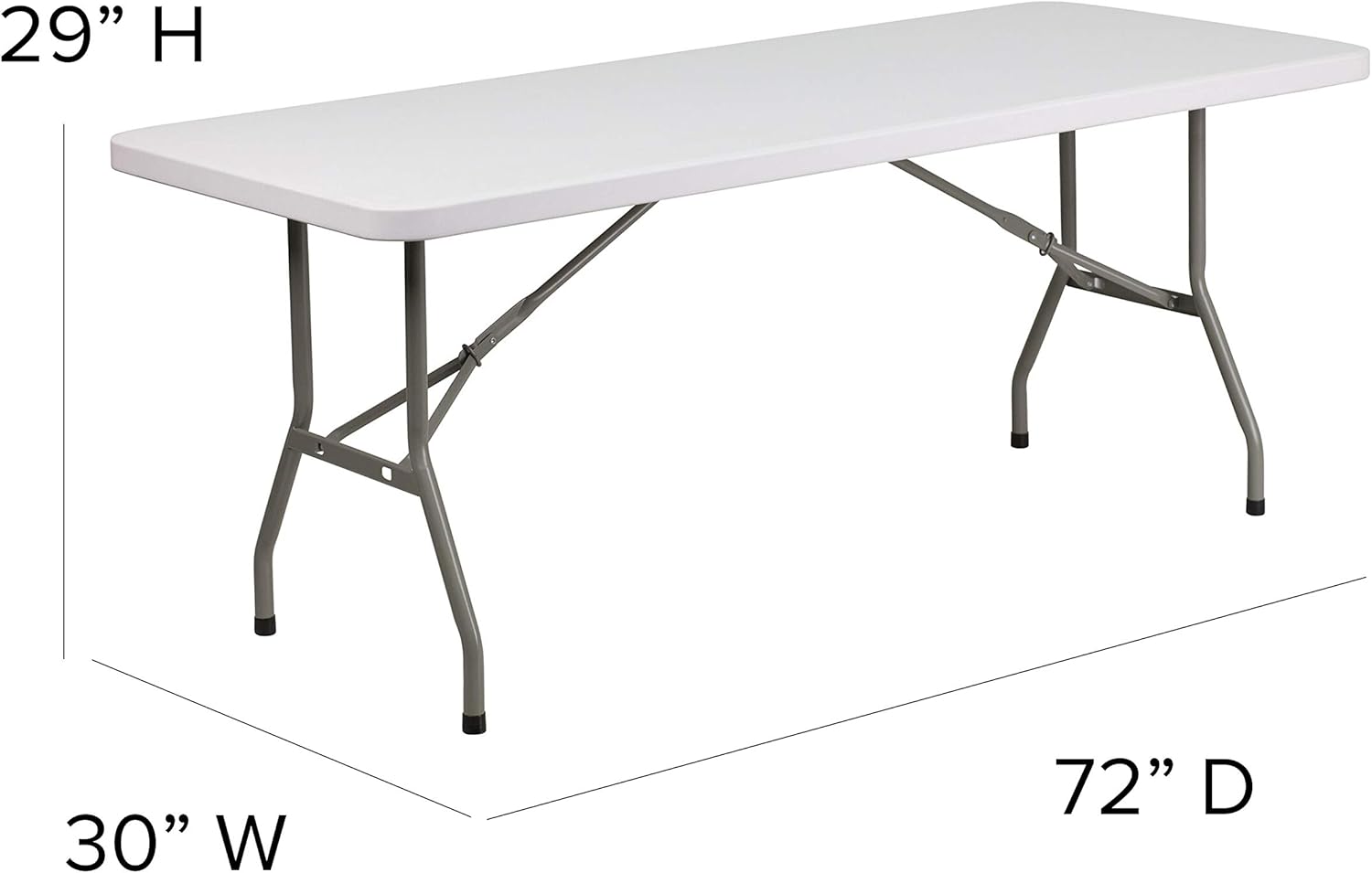 Flash Furniture Elon Rectangular Plastic Folding Event Table