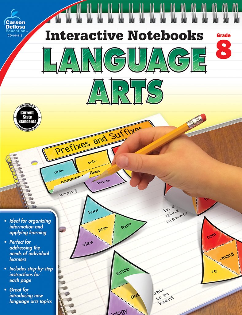 Carson-Dellosa Interactive Language Arts Notebook, Grade 8