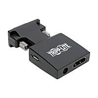 Tripp Lite Active HDMI to VGA Adapter (F/M), HDMI Audio Extractor, Female HDMI to Male VGA, 1080p @ 60 Hz, Black (P131-000-A-DISP)