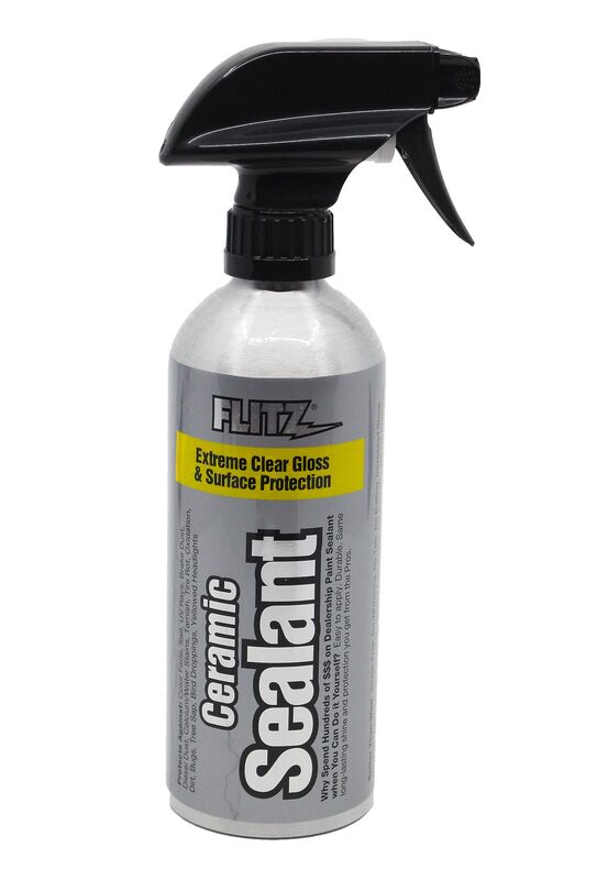 Flitz Ceramic Sealant - 16oz Bottle of USA-Made Ceramic Coating for Cars, Boats, Glass - Repels Water, Polishes