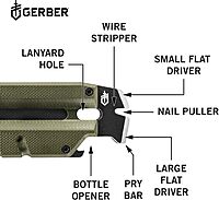 GERBER Gear Prybrid Utility Knife with Pry Bar - Multi-Tool Pocket Razor Knife with Retractable Knife Blade - EDC Knife - NEW Green with Clip