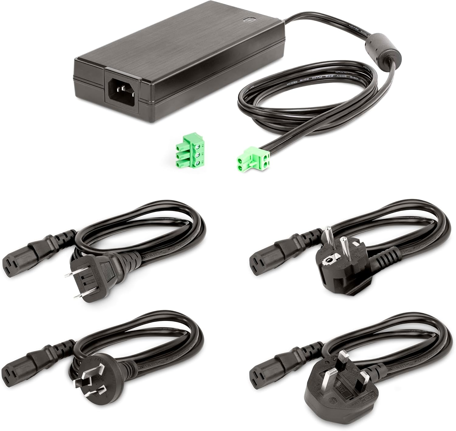 StarTech.com 160W Universal DC Power Adapter (24V/6.6A), 4ft(1.2m) 2-Wire Cord, 2/3-Pin Terminal Blocks
