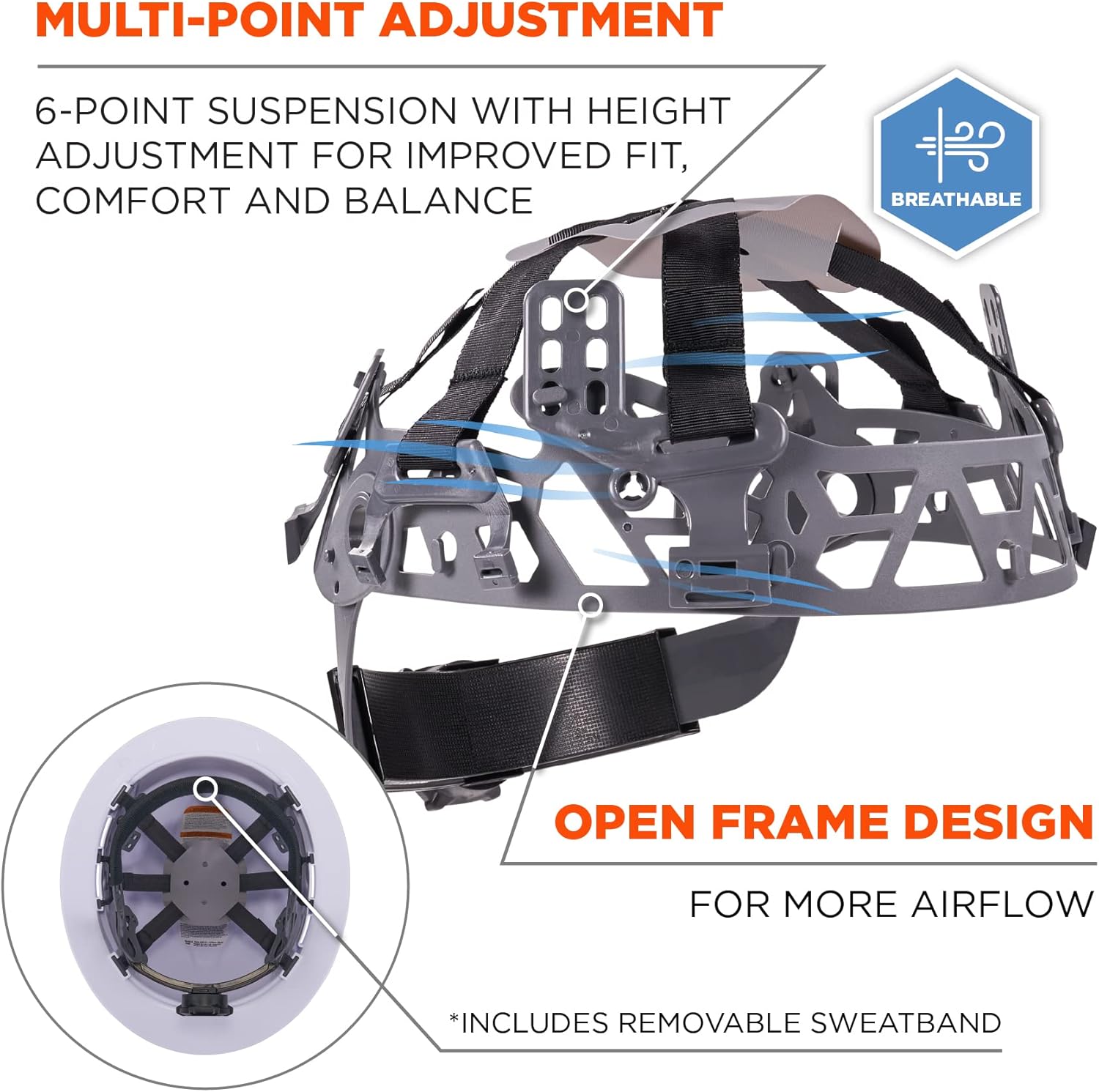 ERGODYNE Skullerz 8969 Class E Full Brim Hard Hat