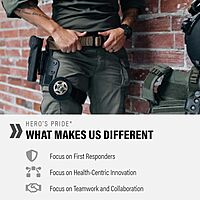 Hero's Pride Duty Belt Key Holder - Durable Ballistic Scabbard with Deluxe Metal Clip and Split Key Ring - Fits 2.25'' Tactical Belts for Law Enforcement Single