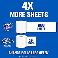 Scott 1000 Toilet Paper, 20 Regular Rolls, Septic-Safe, 1-Ply Toilet Tissue White 1000 sheet (Pack of 20)