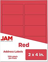 JAM PAPER Mailing Address Labels - Self-Adhesive Rectangular