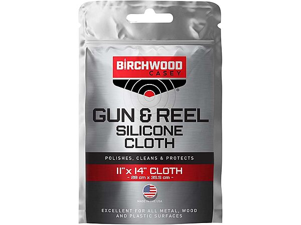 Birchwood Casey Gun & Reel Silicone Single Cloth | Lightweight Cotton 11"x14" Cleaning Rag for Gun, Sporting Equipment & Precision Instruments 14.4"x15" Weapon Case