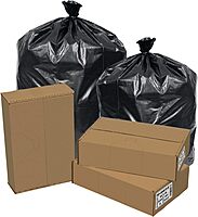 Repro Can Liners, 40 Gallon, Black, Pack Of 100 Liners