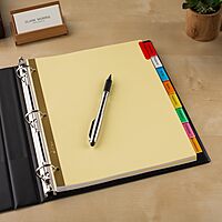 Avery 8-Tab Binder Dividers, Insertable Multicolor Big Tabs, 1 Set (11111)