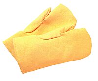 Anchor Brand High Heat Wool-Lined Mittens, Fiberglass, Yellow, Large