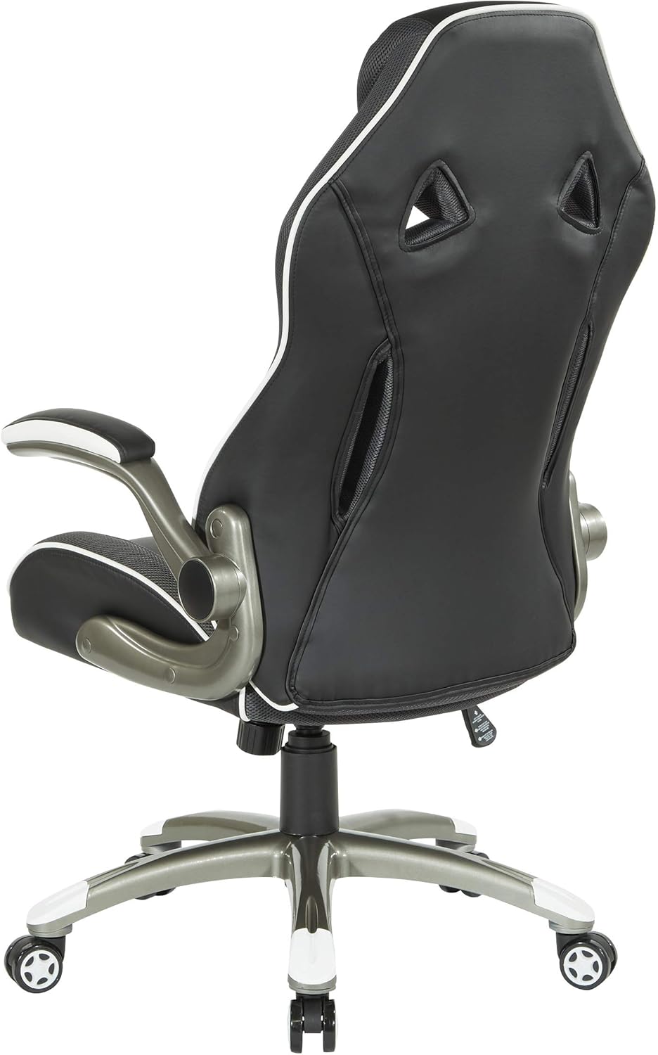 OSP Home Furnishings Xplorer 51 Ergonomic Adjustable High Back Gaming Chair with Lumbar Support and Padded Flip Arms