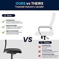 Flash Furniture Whitney Swivel LeatherSoft Desk Chair with Padded Seat and Armrests