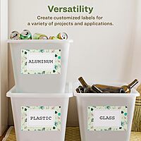 Avery EcoFriendly Matte White Recycled Rectangle Labels, 5" x 6", Permanent Adhesive, Laser/Inkjet Printable