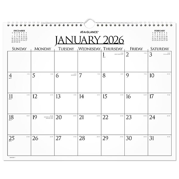AT-A-GLANCE 2026 Wall Calendar, Monthly, 15" x 12", Medium, Business (997-1-26) 2026 New Edition
